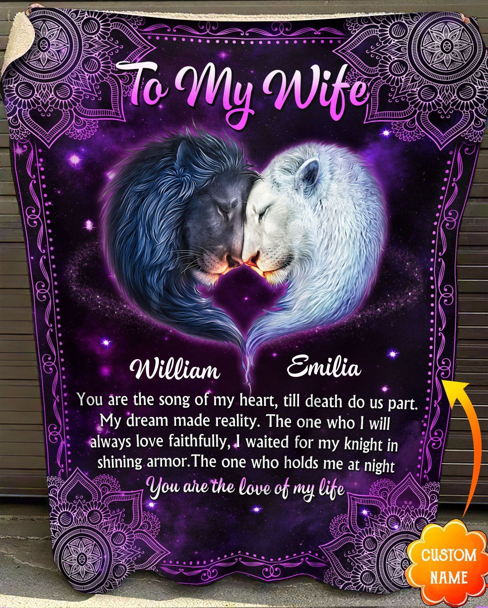 Fleece Blanket Gift For Wife You Are The Song Of My Heart Lion