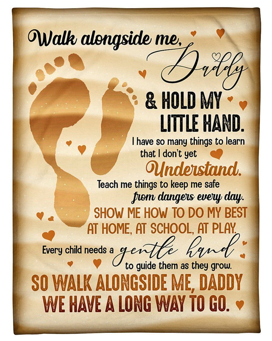 Fleece Blanket Giving Daddy We Have A Long Way To Go