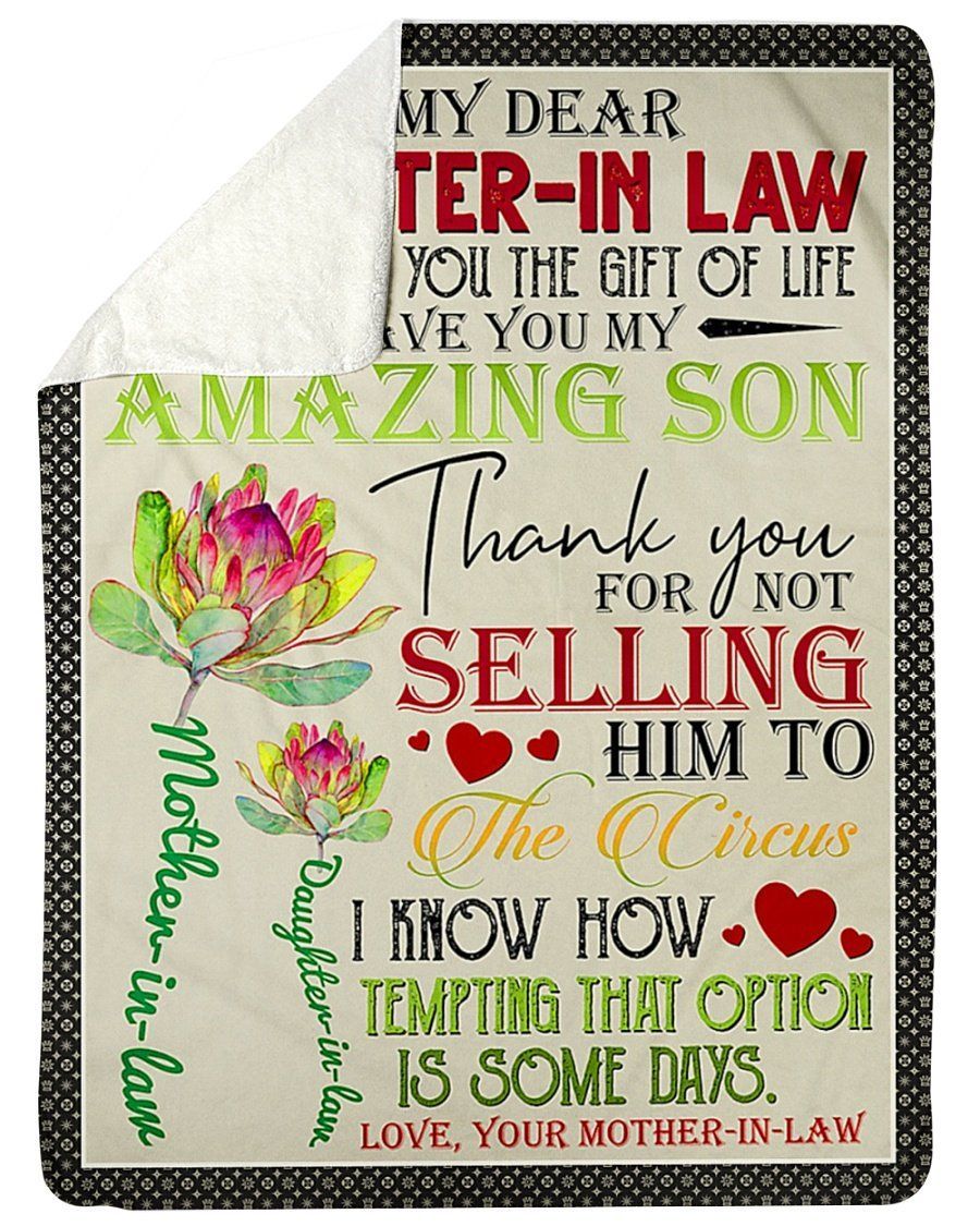 Fleece Blanket Giving Daughter In Law Protea Thank You Sherpa Blanket