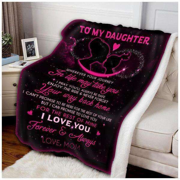Fleece Blanket Giving Daughter Love You For The Rest Of Mine