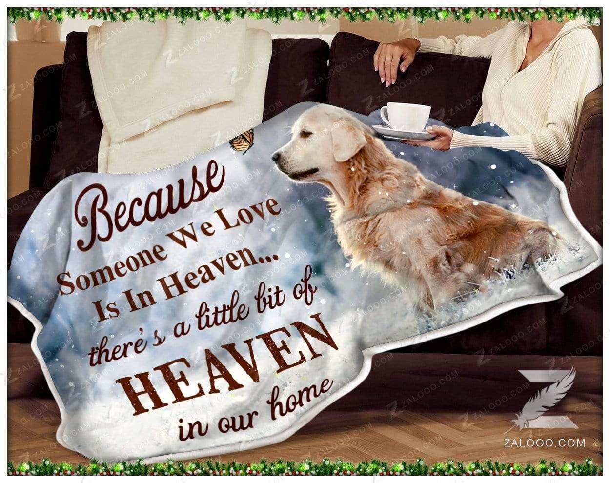 Fleece Blanket – Golden Retriever – A Little Bit Of Heaven
