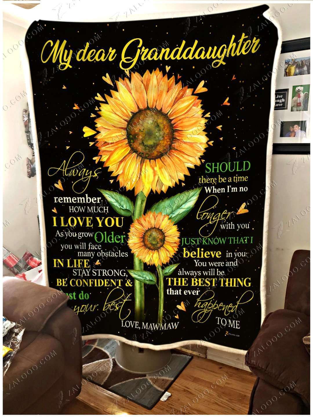Fleece Blanket – Granddaughter ( Mawmaw) – Always Remember How Much I Love You