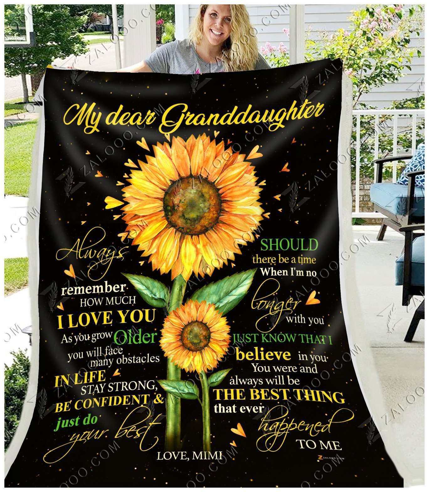 Fleece Blanket – Granddaughter (mimi) – Always Remember How Much I Love You