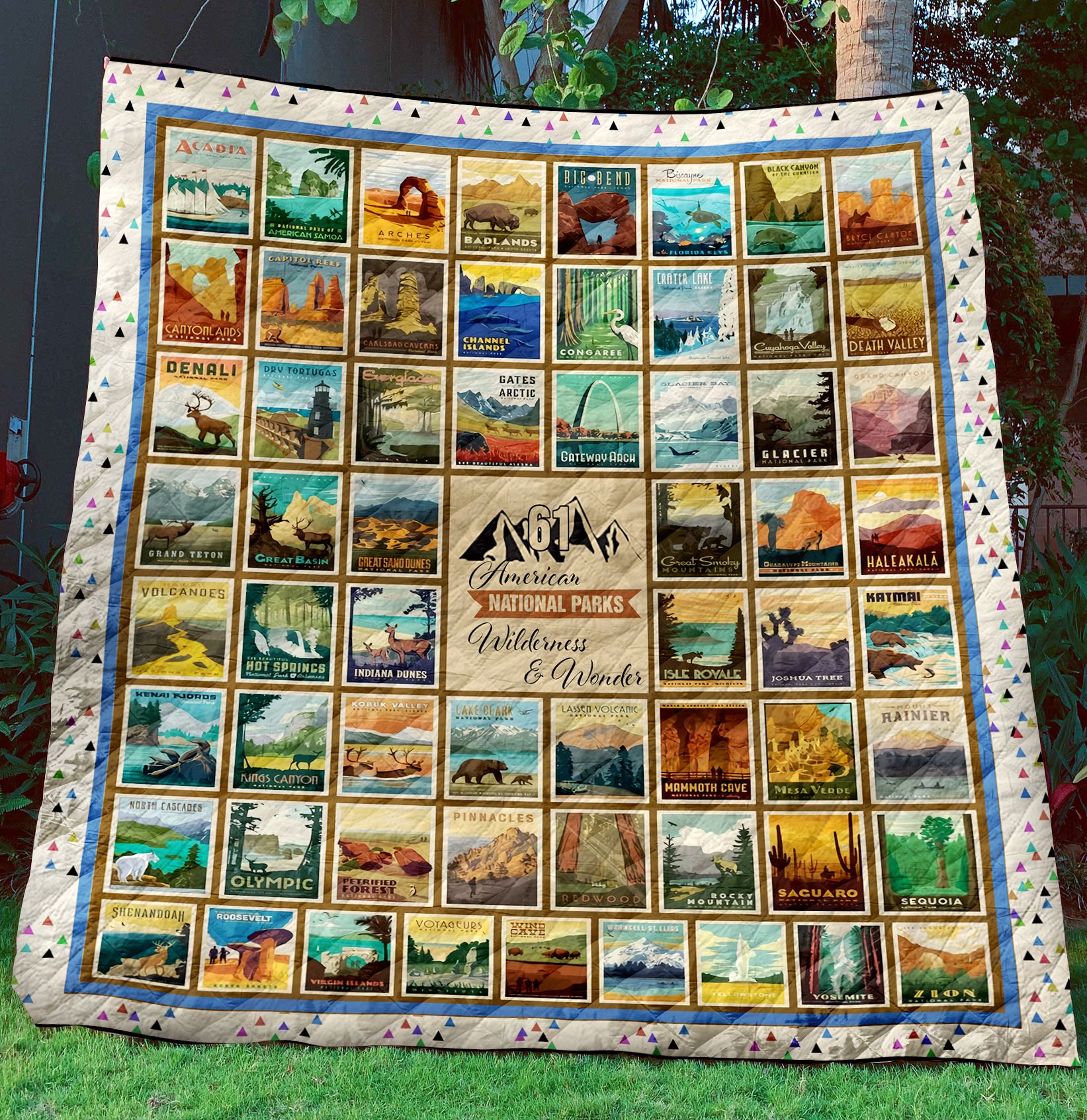 Fleece Blanket HIKING 61 NATIONAL PARKS