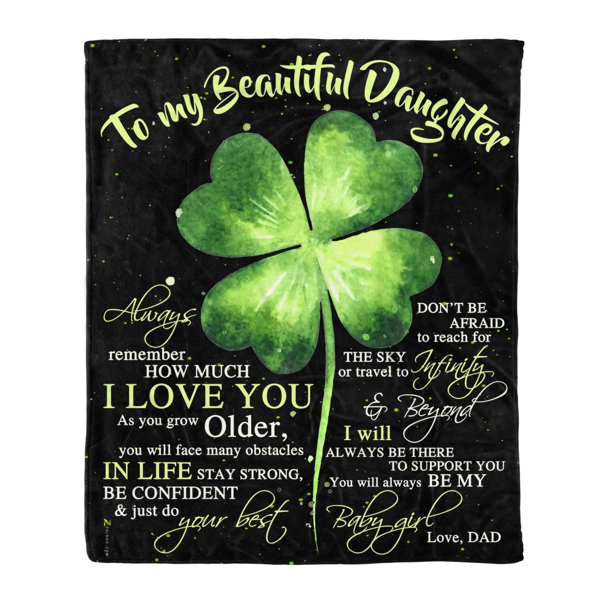 Fleece Blanket I’ll Always Be There To Support You Giving Daughter