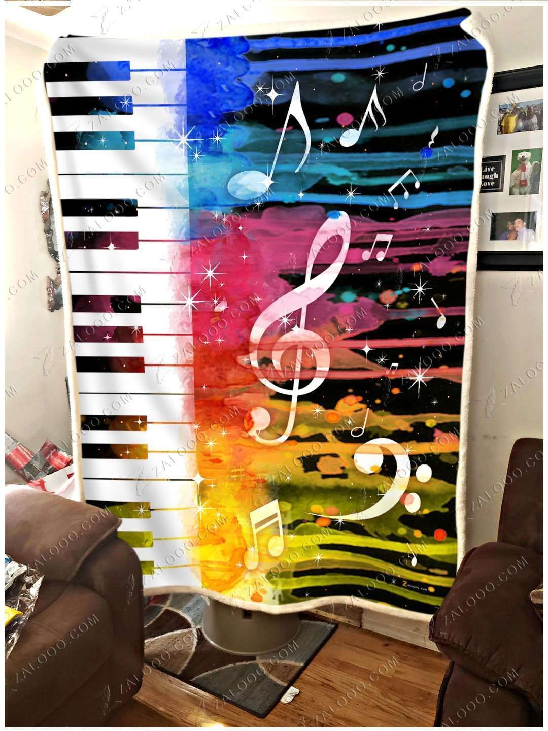Fleece Blanket – Music (color)