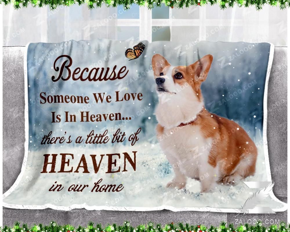 Fleece Blanket – Pembroke Corgi – A Little Bit Of Heaven