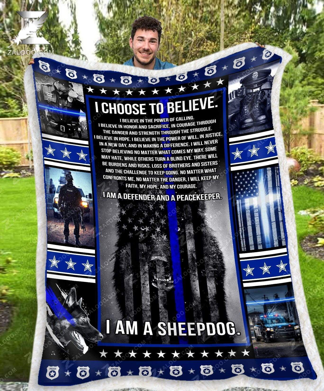 Fleece Blanket – Police – I Choose To Believe
