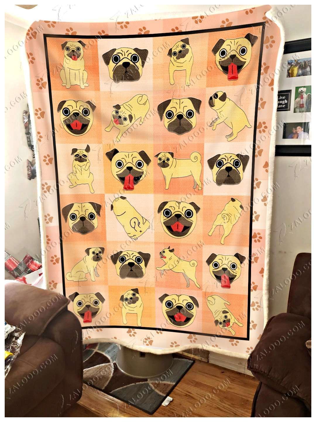 Fleece Blanket – Pug
