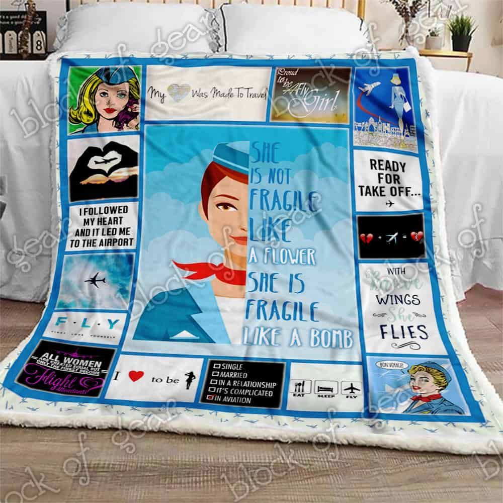 Flight Attendants Fleece Blanket