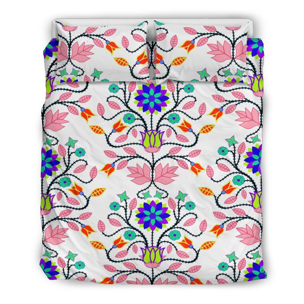 Floral Bead Work Four Bedding Set