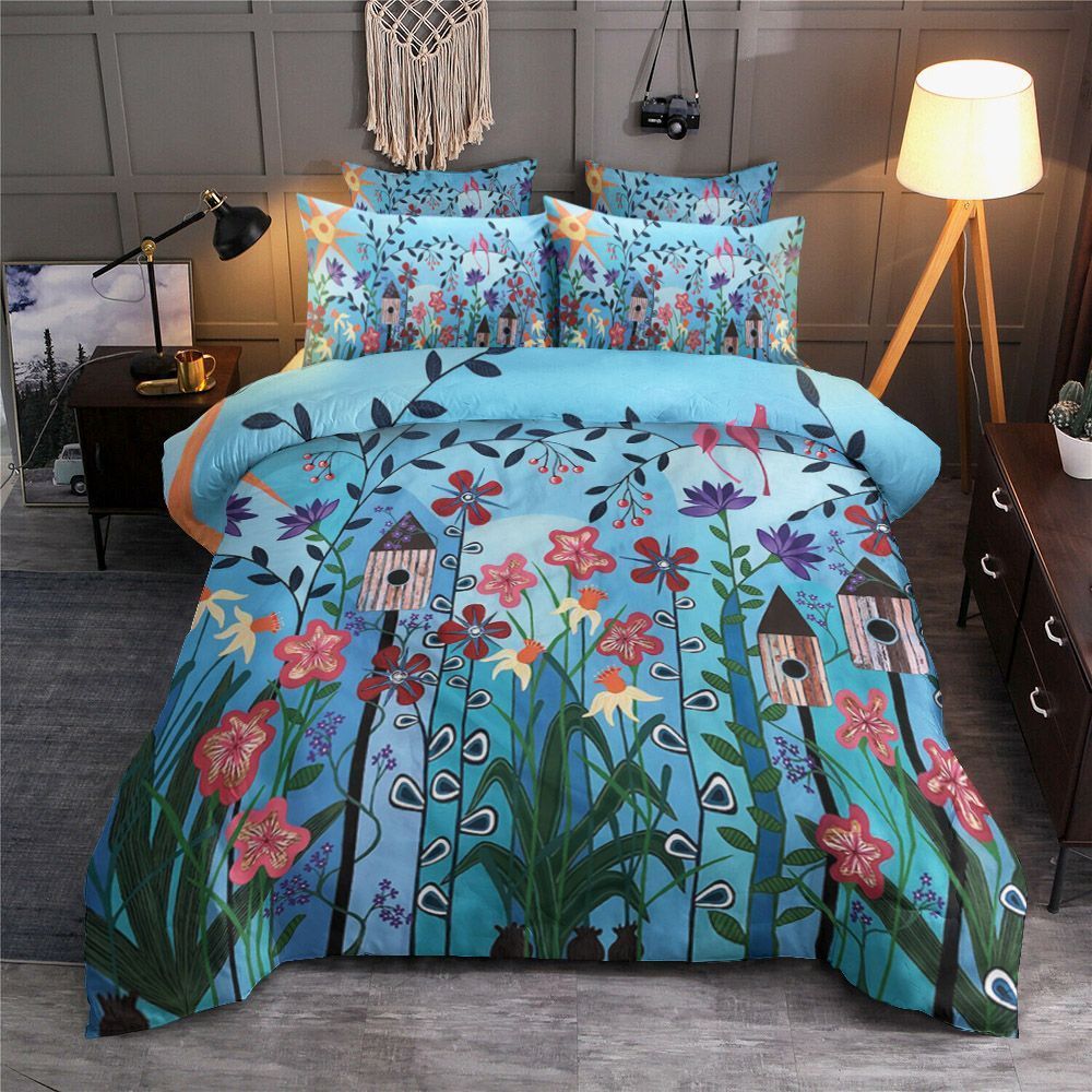 Floral Birdhouse Bedding Set