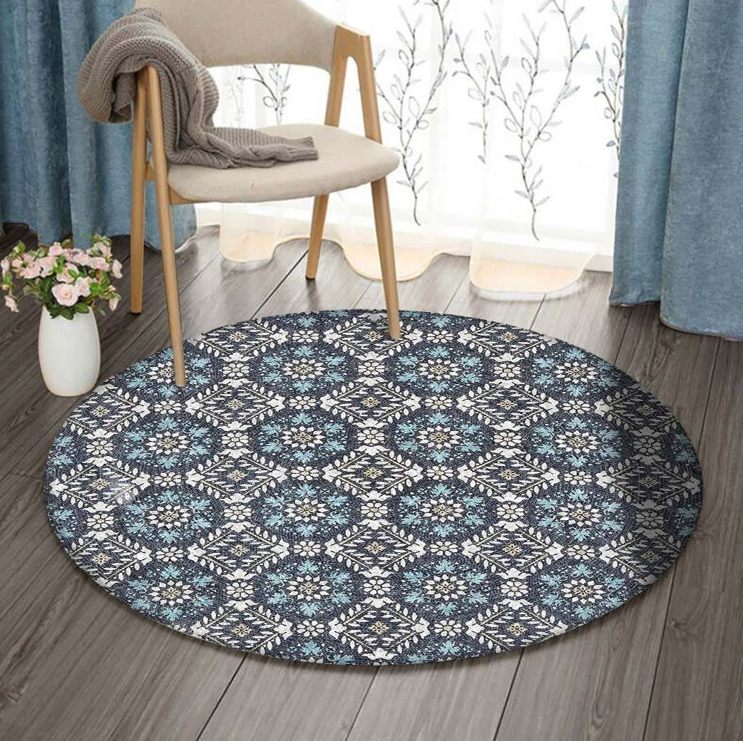 Floral Round Carpet