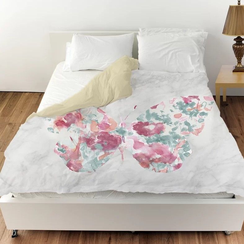 Floral Butterfly Bedding Set