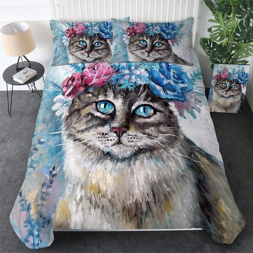 Floral Cat Bedding Set