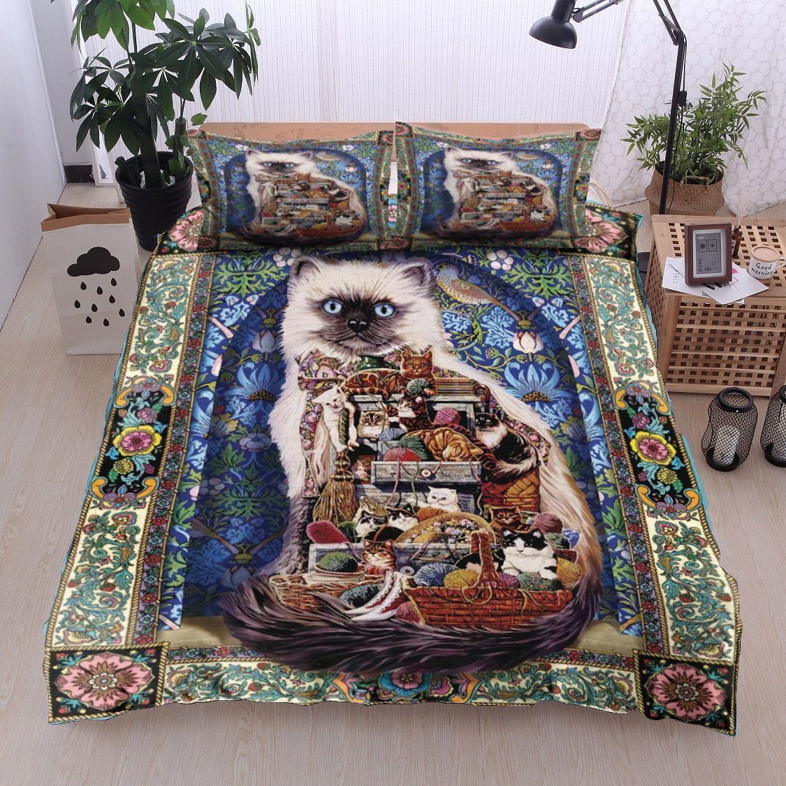 Floral Cat Bedding Set