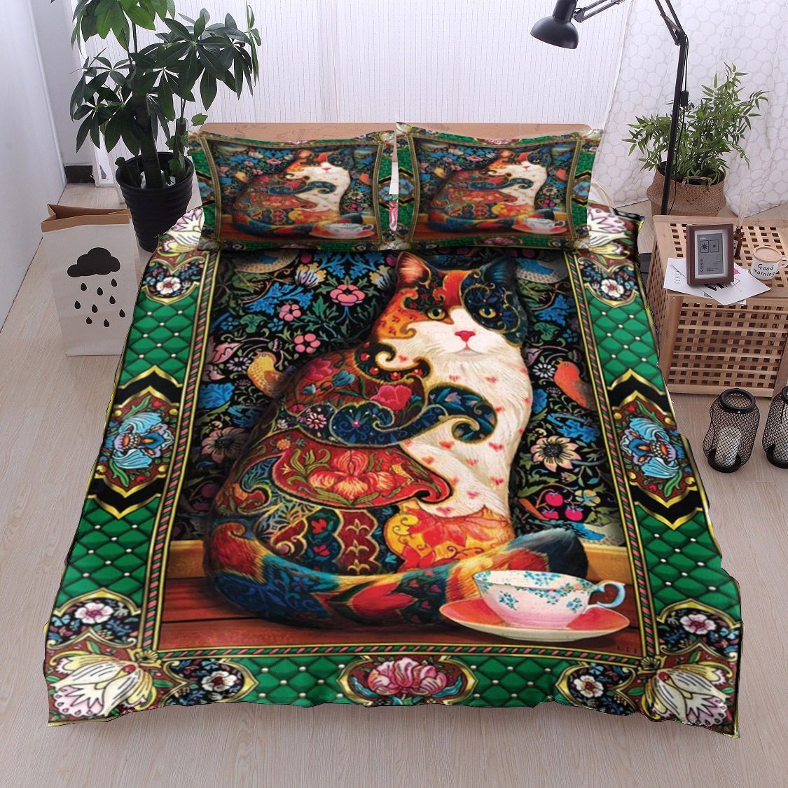 Floral Cat Bedding Set