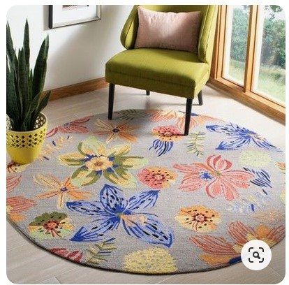 Floral Round Carpet