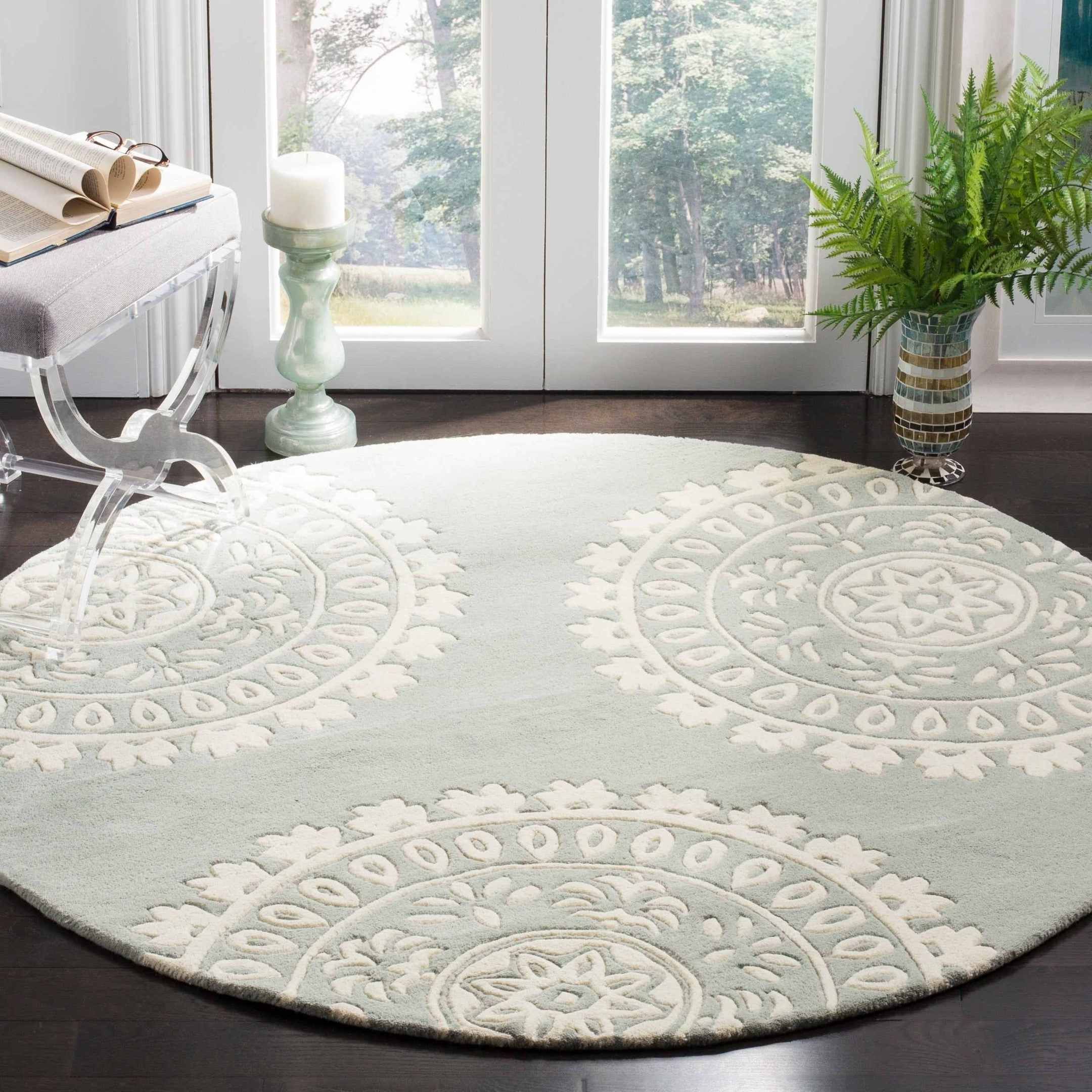Floral Round Carpet