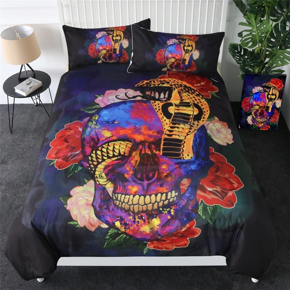 Floral Cobra Snake Bedding Set