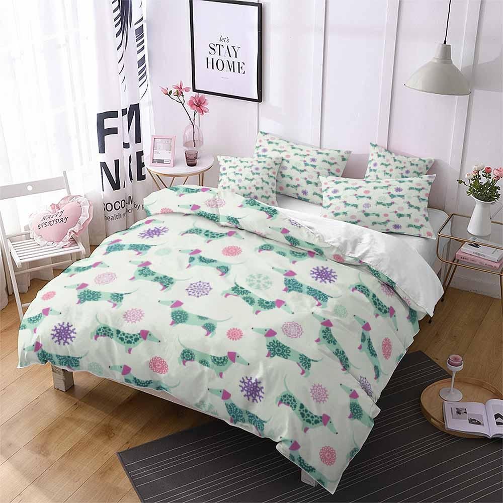 Floral Dachshund Bedding Set