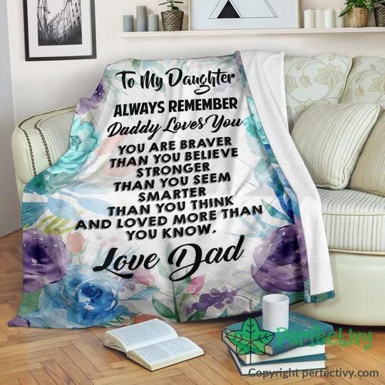 Floral Daughter Sherpa Fleece Blanket