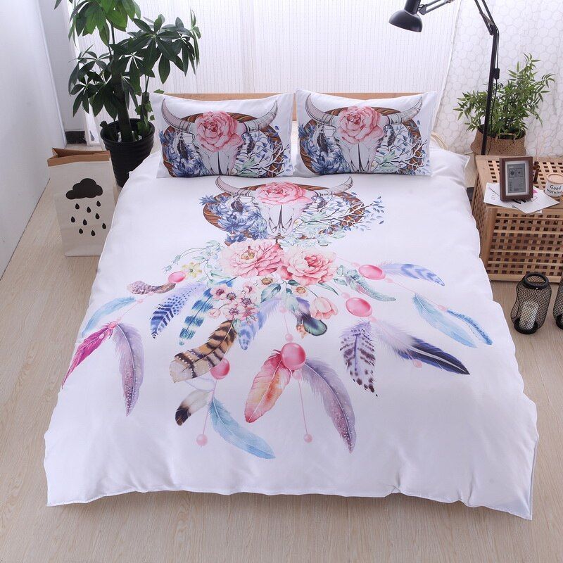 Floral Deer Dremcatcher Bedding Set
