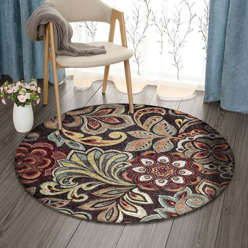Floral Round Carpet