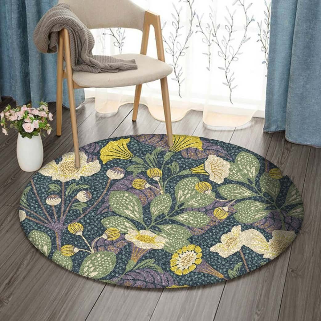 Floral Round Carpet