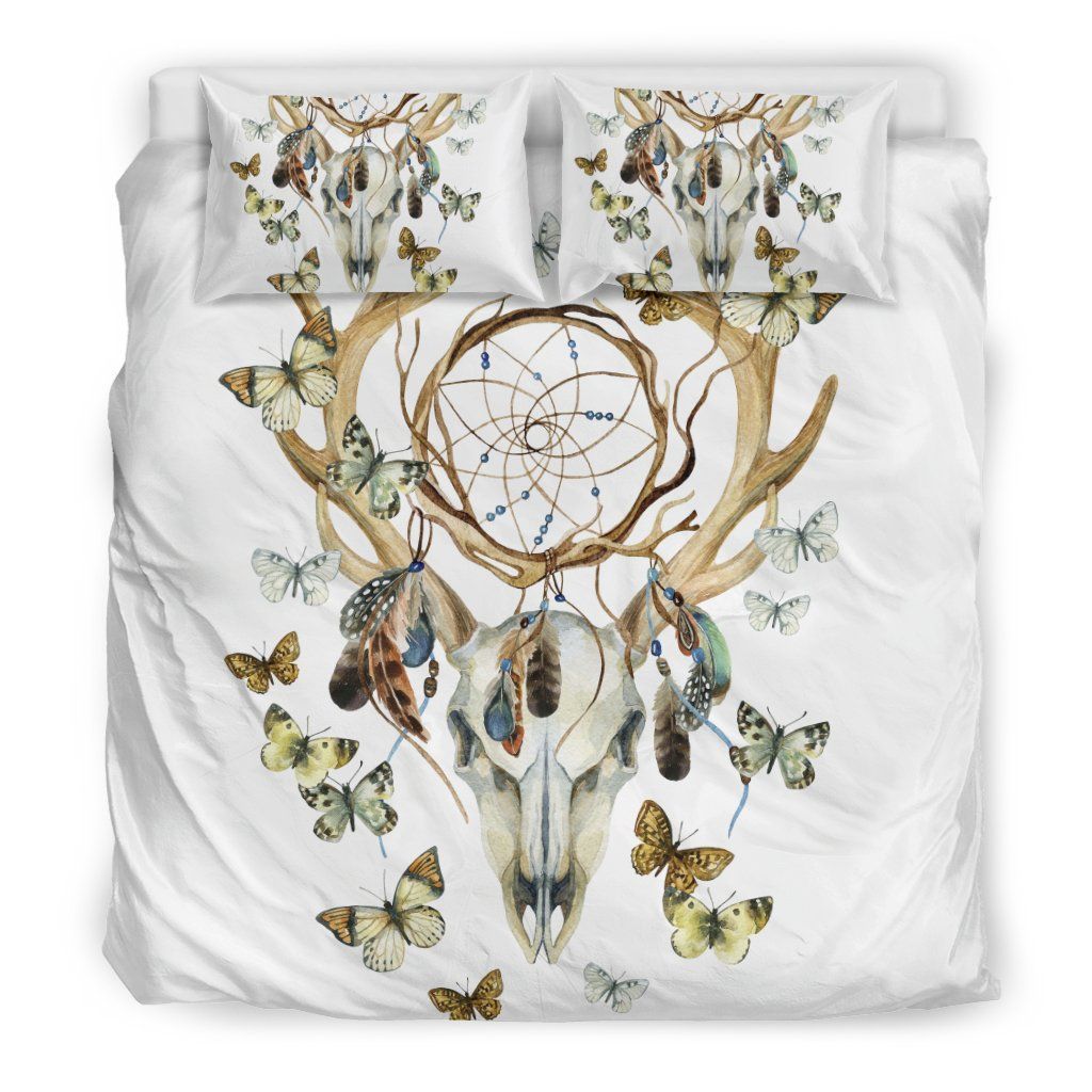 Floral Dreamcatcher Skull Bedding Set