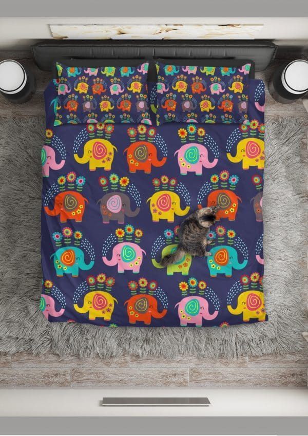 Floral Elephant Bedding Set