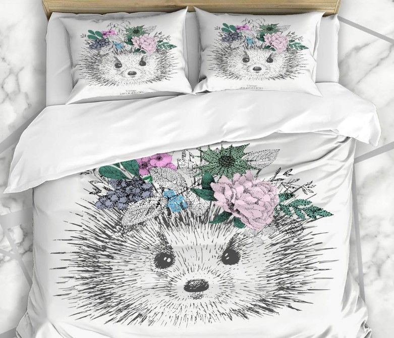 Floral Hedgehog Bedding Set