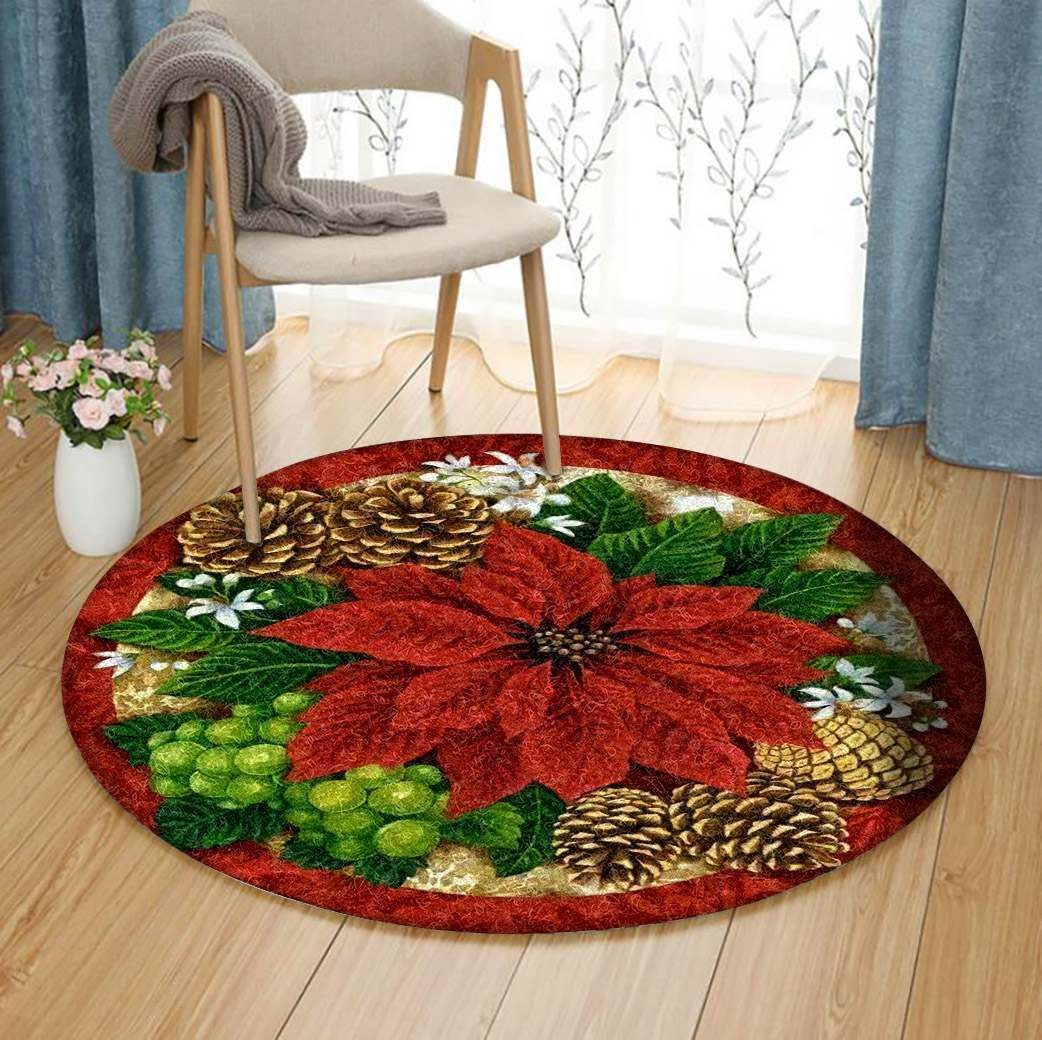 Floral Round Carpet