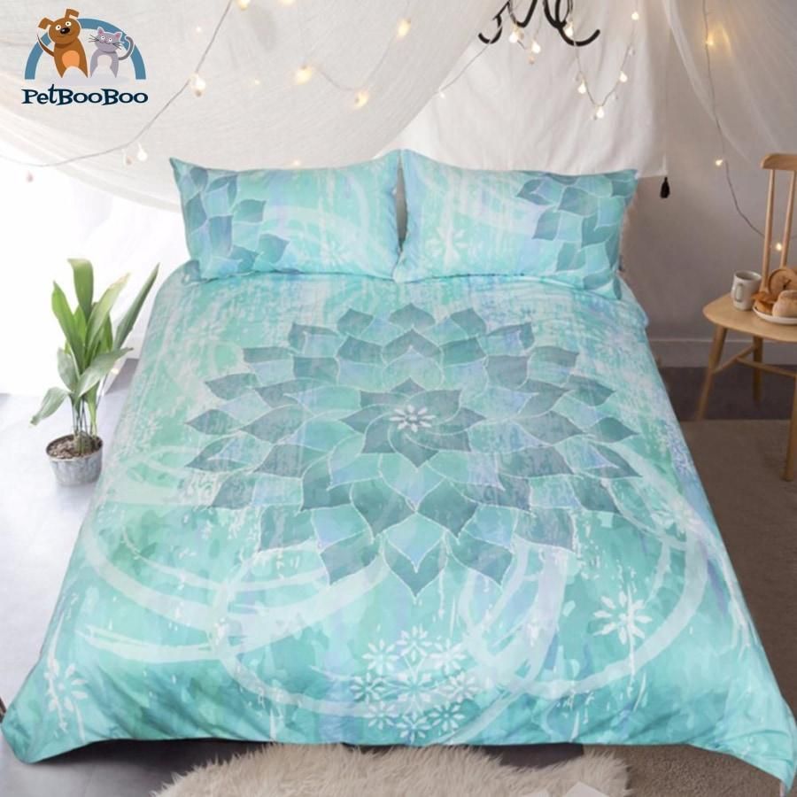 Floral Lotus Mandala Bedding Set