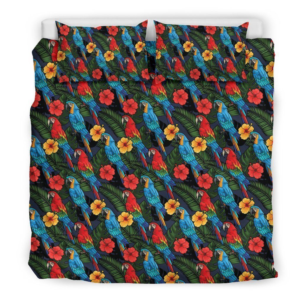 Floral Parrot Bird Bedding Set