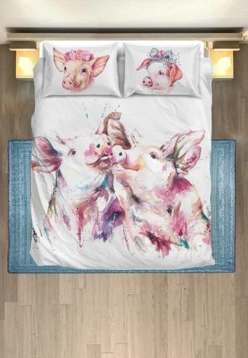 Floral Pig Bedding Set