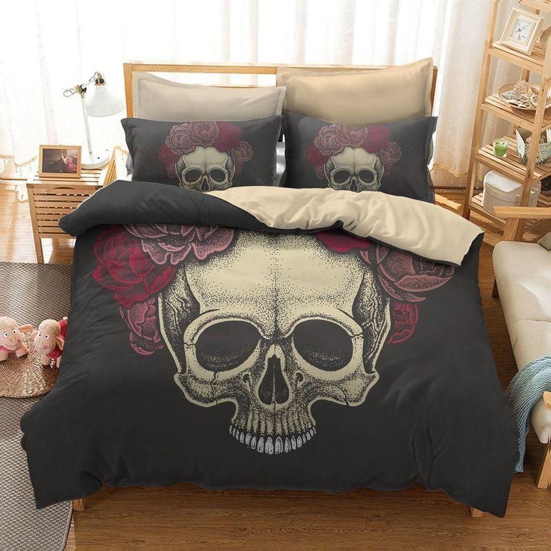 Floral Skull Bedding Set