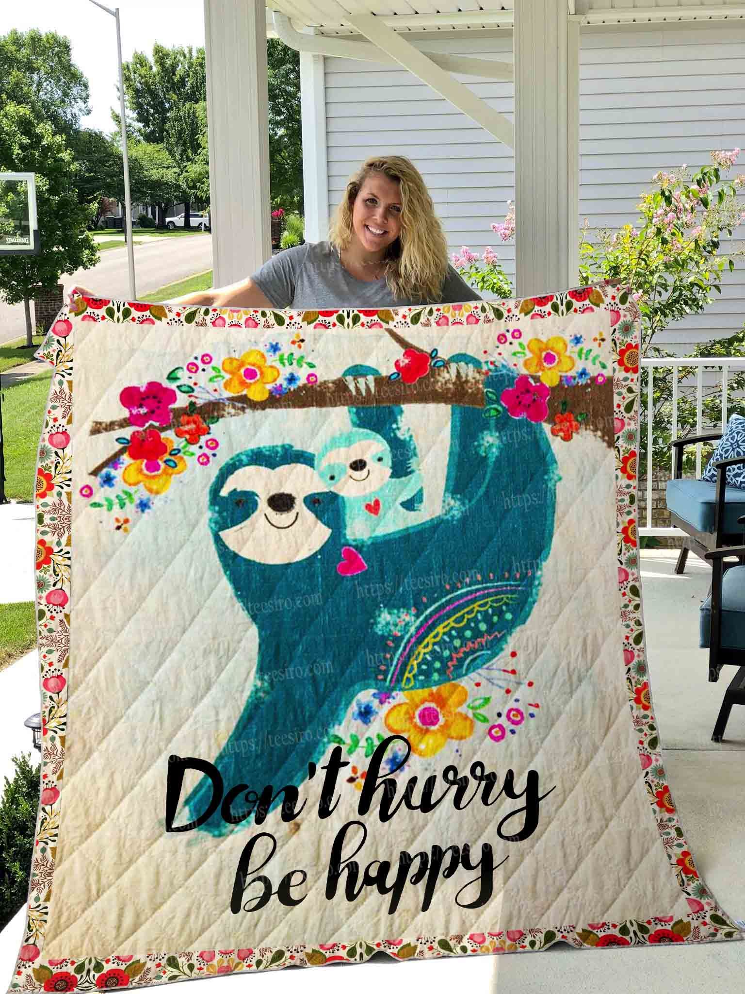 Floral Sloth Quilt Blanket DHC1501781VT