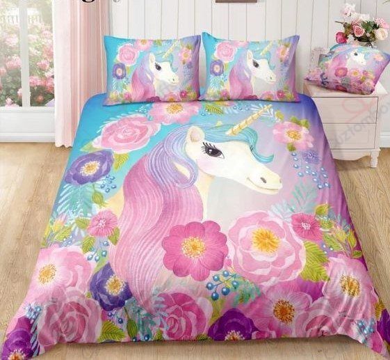 Floral Unicorn Bedding Set