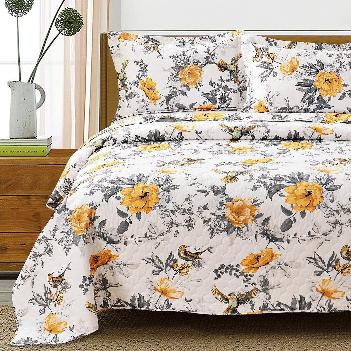 Flower and Bird Bedding Set
