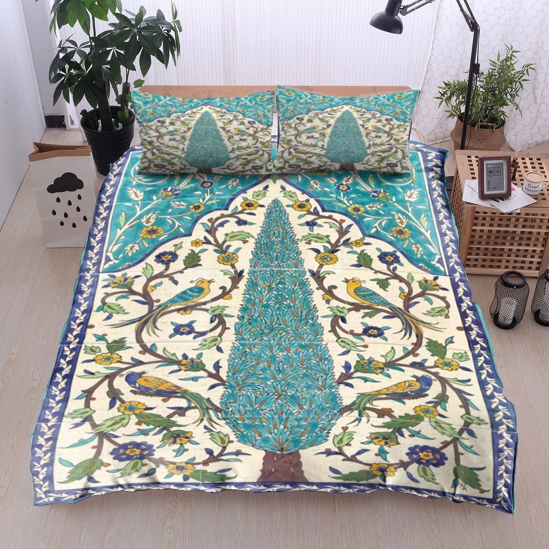 Flower And Bird Bedding Set