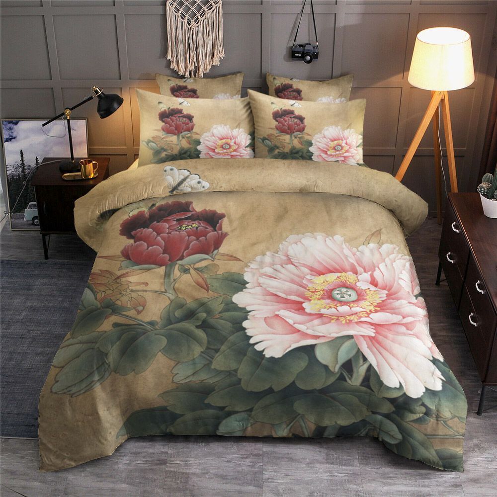 Flower And Butterfly Bedding Set