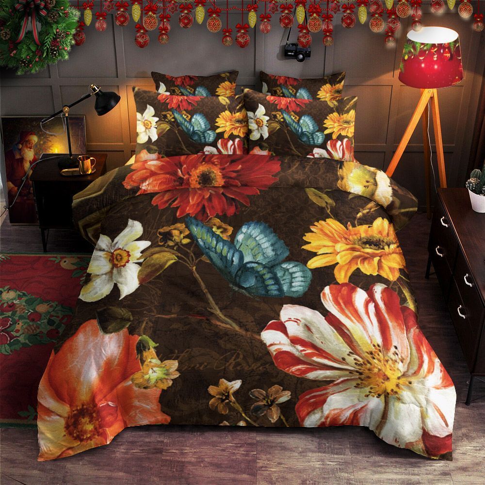 Flower And Butterfly Bedding Set