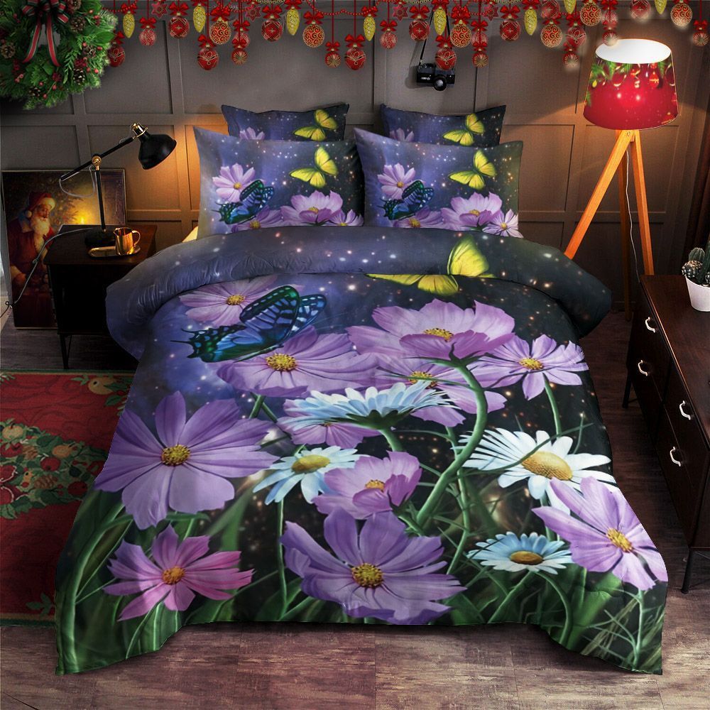 Flower And Butterfly Bedding Set