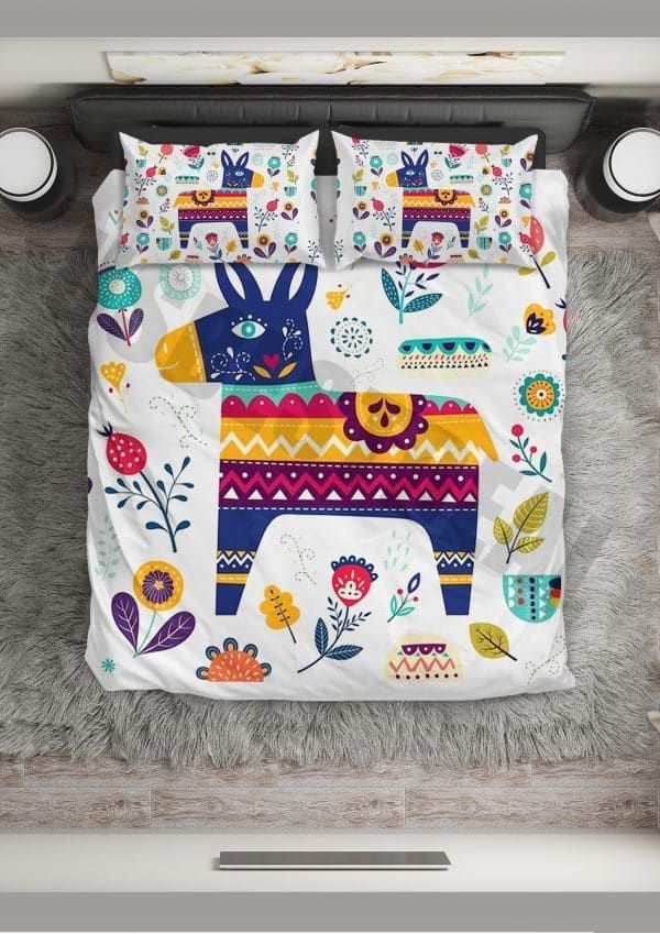 Flower And Donkey Bedding Set