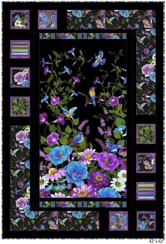 Flower Bird CLA0710400Q Quilt Blanket