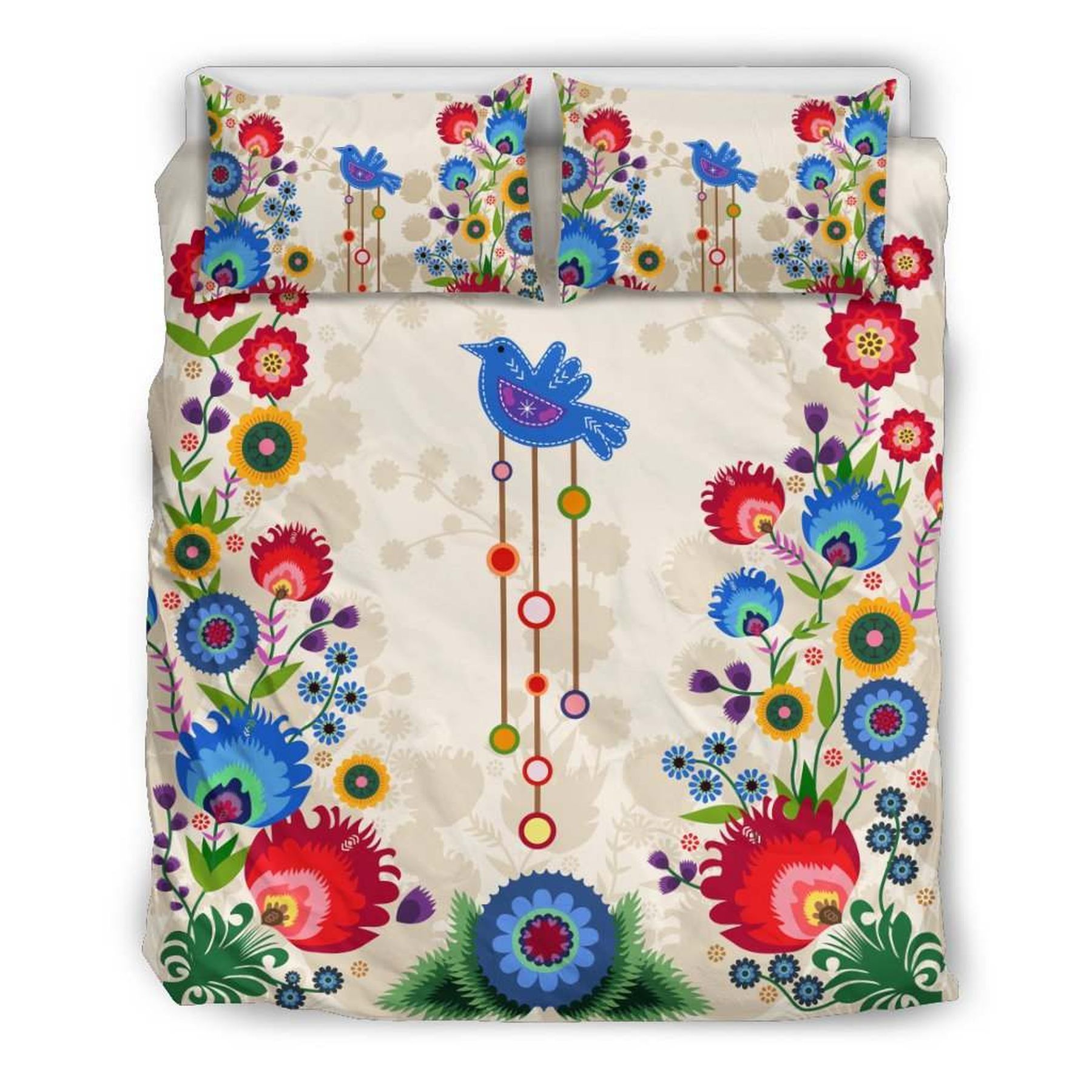Flower Bird Bedding Set