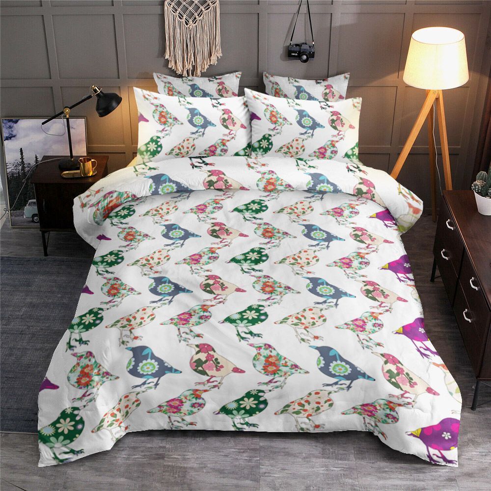 Flower Bird Bedding Set