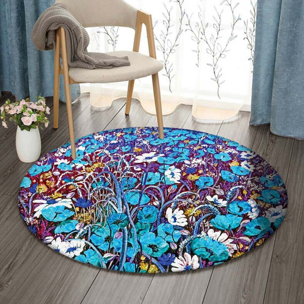Flower God Loves Round Carpet