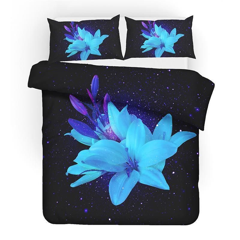 Flower Blue Bedding Set